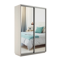 Шкаф-купе Экспресс, 2дв.-Зеркала, 120х45х220, Ясень Шимо светлый