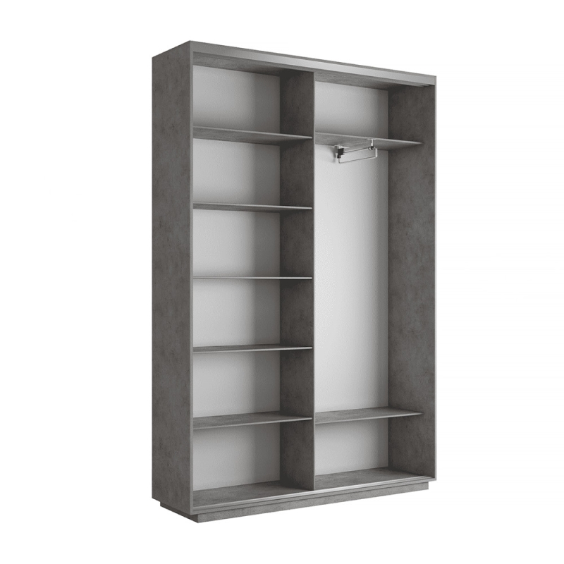 Шкаф-купе Фотопечать, 2дв. Абстракция серая, 140х45х220, Бетон