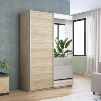 Шкаф-купе Прайм, 2дв. ДСП/Зеркало/доводчики, 120х57х230, Сонома