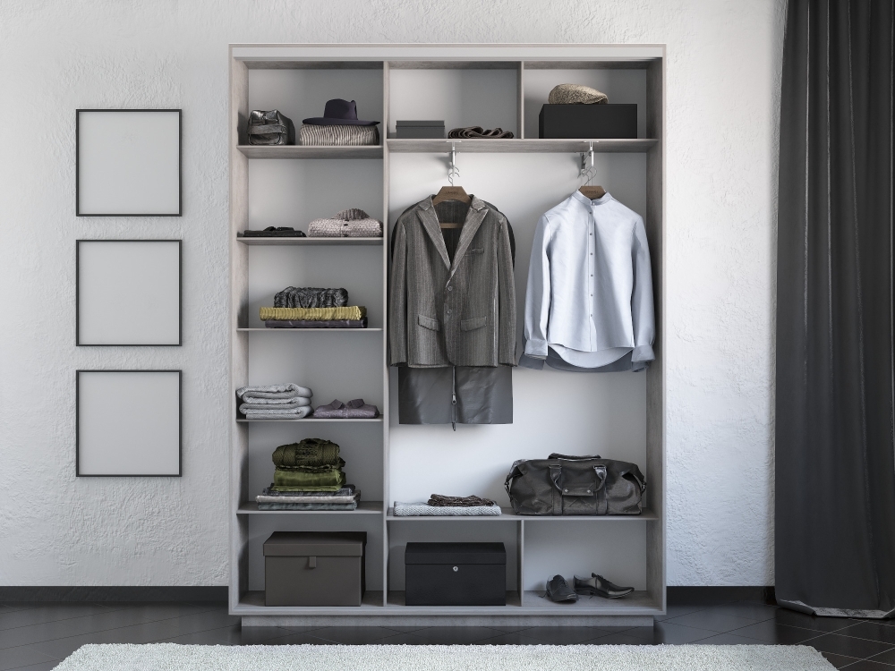 Шкаф-купе Экспресс 3дв. -ДСП, 180х45х220, Бетон