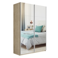 Шкаф-купе Прайм, 2дв.-Зеркало/доводчики, 140х57х230, Сонома