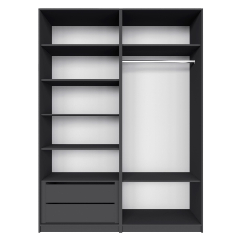 Распашной шкаф Локер 800+800 ("WingLine") Серый диамант