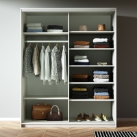 Шкаф-купе Прайм, 2дв. Белый Глянец/Стекло черное/доводчики, 160х57х230, Белый снег