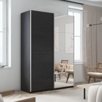 Шкаф-купе Прайм, 2дв. ДСП/Зеркало/доводчики, 140х57х230, Венге