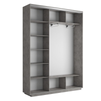 Шкаф-купе Экспресс 3дв.-зеркала, 210х45х220, Бетон