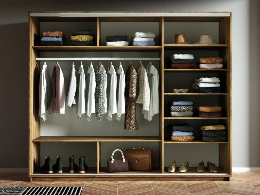 Шкаф-купе Фотопечать 3дв. Фиолетовый дым, 180х60х240, Крафт табачный