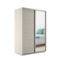 Шкаф-купе Экспресс, 2дв. ДСП/Зеркало, 160х60х240, Ясень Шимо светлый