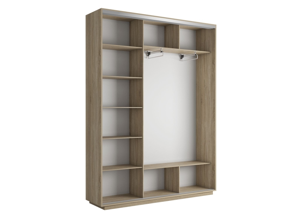 Шкаф-купе Экспресс 3дв.-зеркала, 240х45х220, Сонома