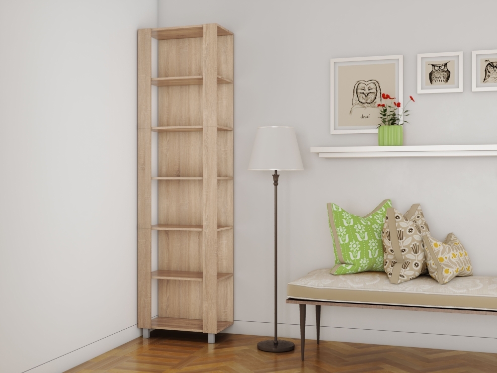 Стеллаж модульный Мебельная компания Е1 Универсальный 35х60х220, Сонома