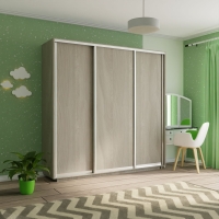 Шкаф-купе Экспресс 3дв.-ДСП, 210х60х220, Ясень Шимо Светлый