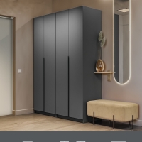 Распашной шкаф Локер 800+800 "WingLine" Серый диамант