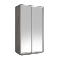 Шкаф-купе Экспресс Хит, 2дв.-зеркала, 120х60х220, Бетон