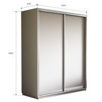 Шкаф-купе Экспресс, 2дв.-ДСП, 120х60х220, Белый Снег