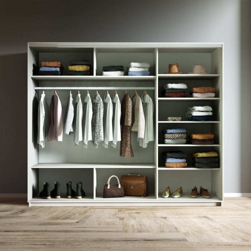 Шкаф-купе Фотопечать 3дв. Абстракция серая, 180х60х240, Белый снег