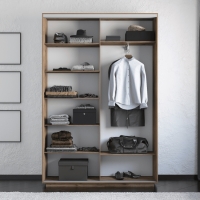 Шкаф-купе Фотопечать, 2дв. Фиолетовый дым, 160х45х240, Крафт табачный