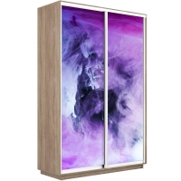 Шкаф-купе Фотопечать, 2дв. Фиолетовый дым, 120х45х220, Сонома