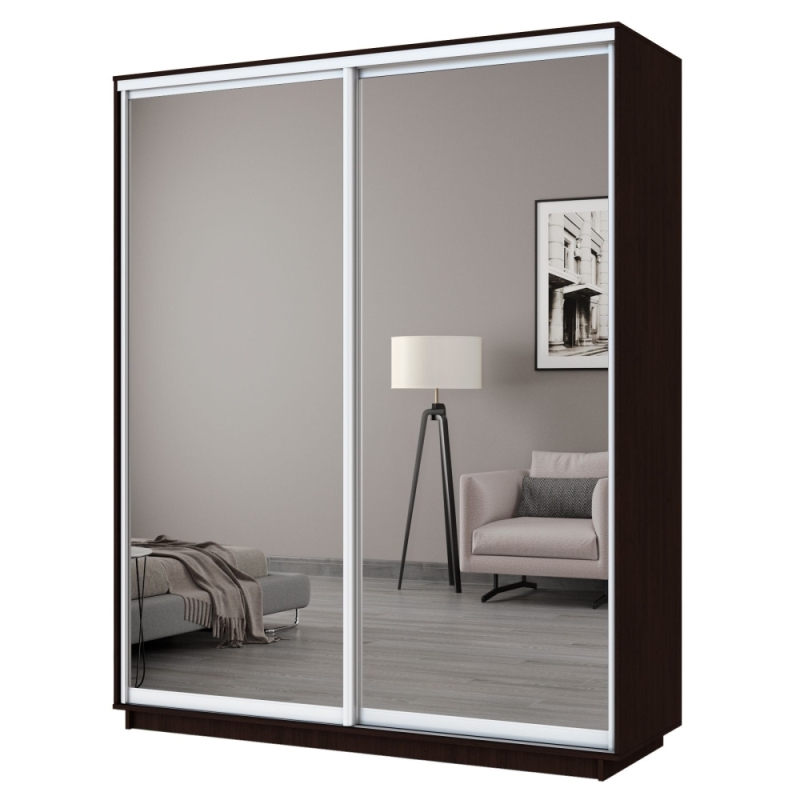 Шкаф-купе Экспресс, 2дв.-Зеркала, 180х60х240, Венге