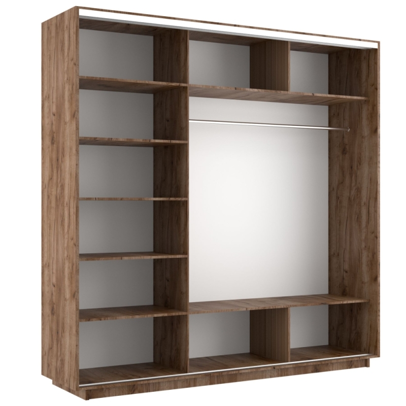 Шкаф-купе Экспресс, 2дв.-Зеркала, 180х60х240, Дуб табачный