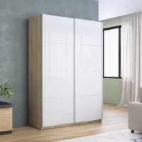 Шкаф-купе Прайм, 2дв. Белый Глянец/доводчики, 120х57х230, Сонома