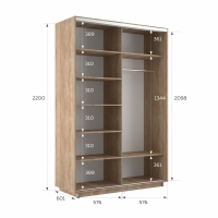 Шкаф-купе Фотопечать, 2дв. Абстракция серая, 120х60х220, Сонома