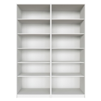 Распашной шкаф Локер 800+800 ("Push to Move"/Правый) Белый снег