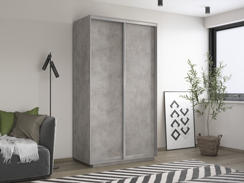 Шкаф-купе Экспресс Хит, 2дв.-ДСП, 120х60х220, Бетон