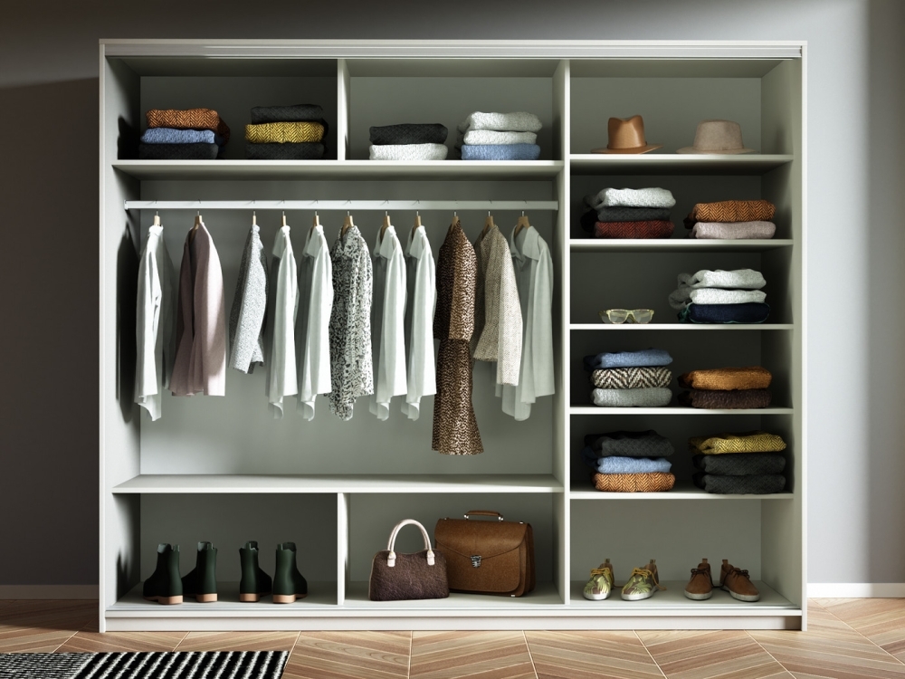 Шкаф-купе Прайм 3дв.-Зеркало/доводчики, 210х57х230, Белый снег