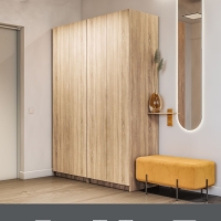 Распашной шкаф Локер 800+800 ("Push to Move"/Правый) Сонома