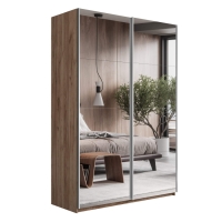 Шкаф-купе Прайм, 2дв.-Зеркало/доводчики, 160х57х230, Крафт табачный