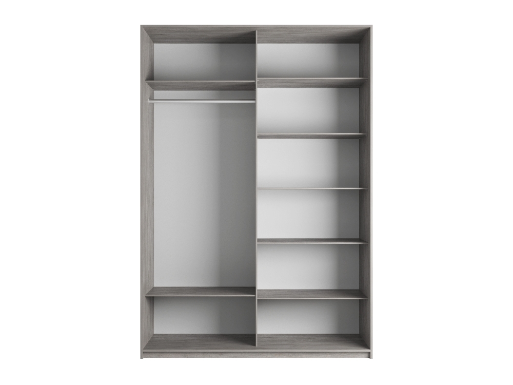 Шкаф-купе Прайм, 2дв.-Зеркало/доводчики, 160х57х230, Бетон