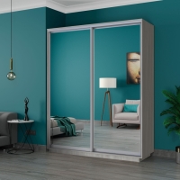 Шкаф-купе Экспресс, 2дв.-Зеркала, 180х60х220, Ясень шимо светлый