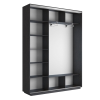 Шкаф-купе Экспресс 3дв.-зеркала, 240х45х220, Венге
