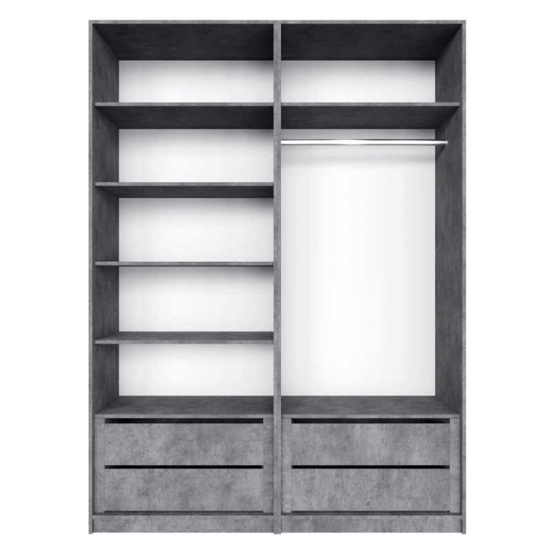 Распашной шкаф Локер 800+800 Бетон