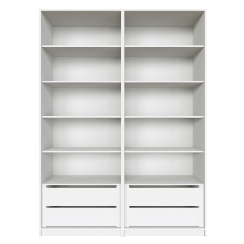 Распашной шкаф Локер 800+800 Белый снег