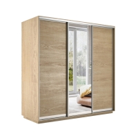 Шкаф-купе Экспресс 3дв. ДСП/Зеркало/ДСП, 180х60х240, Сонома