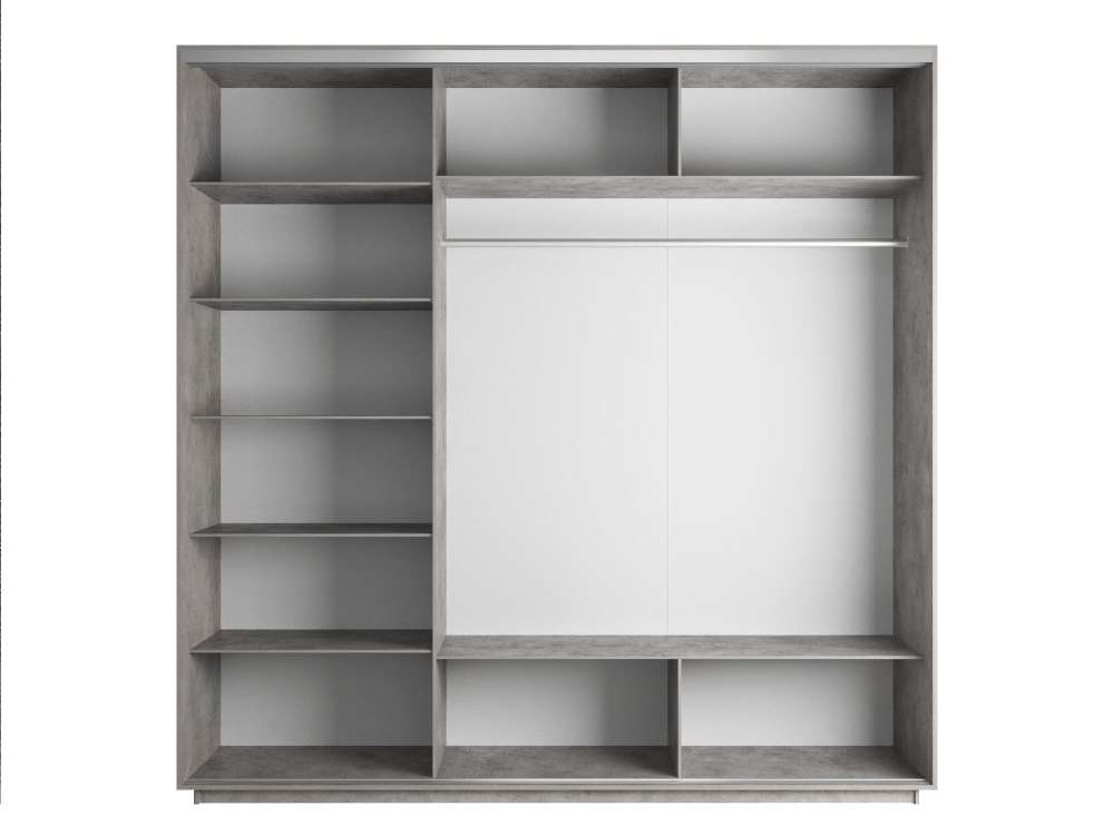 Шкаф-купе Фотопечать 3дв. Абстракция серая, 180х60х220, Бетон