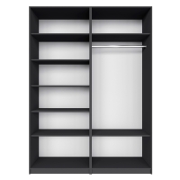 Распашной шкаф Локер 800+800 ("Push to Move"/Левый) Серый диамант