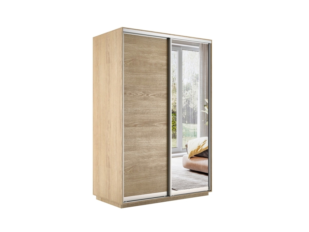 Шкаф-купе Экспресс, 2дв. ДСП/Зеркало, 120х60х240, Сонома