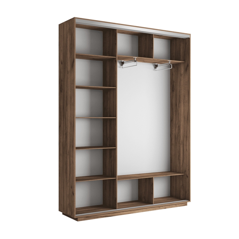 Шкаф-купе Экспресс 3дв. -ДСП, 180х45х220, Крафт табачный