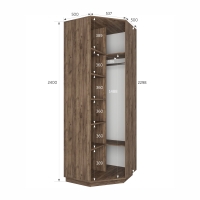 Шкаф распашной Распашной Угловой Экспресс 90х90х240 см