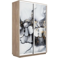 Шкаф-купе Фотопечать, 2дв. Абстракция серая, 120х60х240, Сонома