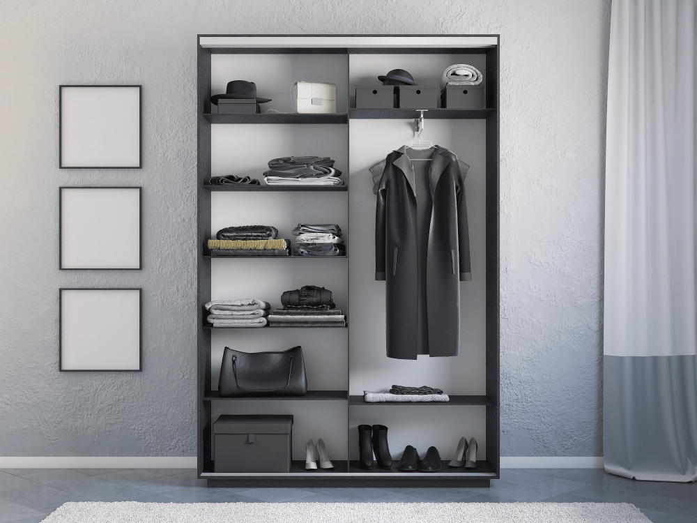 Шкаф-купе Фотопечать, 2дв. Морские волны, 160х45х240, Венге