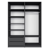 Распашной шкаф Локер 800+800 (Распашной) Серый диамант