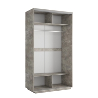 Шкаф-купе Экспресс Хит, 2дв.-зеркала, 120х60х220, Бетон
