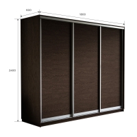 Шкаф-купе Экспресс 3дв.-ДСП, 180х60х240, Венге