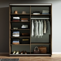 Шкаф-купе Экспресс, 2дв. ДСП/Зеркало, 120х60х240, Венге