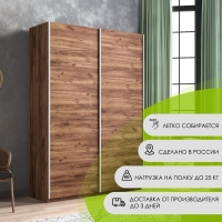 Шкаф-купе Прайм, 2дв.-ДСП/доводчики, 160х57х230, Крафт табачный