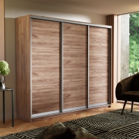 Шкаф-купе Экспресс 3дв. -ДСП, 180х45х240, Крафт табачный