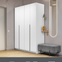 Распашной шкаф Локер 800+800 Белый снег