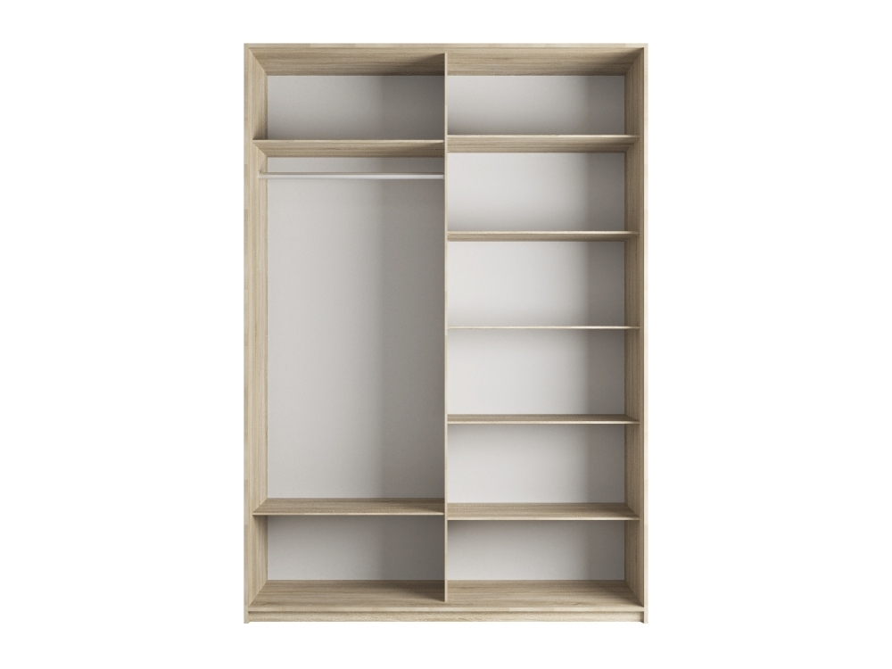 Шкаф-купе Прайм, 2дв. Белый Глянец/доводчики, 120х57х230, Сонома